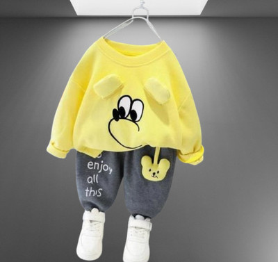 Avnienterprisea Baby Boys & Baby Girls Casual Top Pyjama(Yellow)