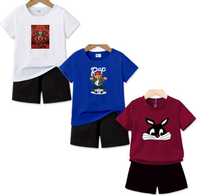 MGRS Baby Boys & Baby Girls Casual T-shirt Shorts(Multicolor_12_Pack_of_1)