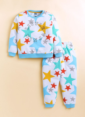 SmartRAHO Baby Boys Casual Sweatshirt Track Pants(WHITE)