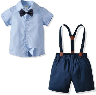 Cosmickolors Baby Boys Party(Festive) Shirt Shorts(Multicolor)