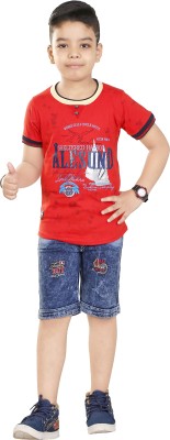 HRR Boys Party(Festive) T-shirt Shorts(Red)