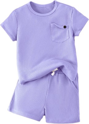 DOBOO Baby Boys & Baby Girls Casual T-shirt Shorts(lavender)