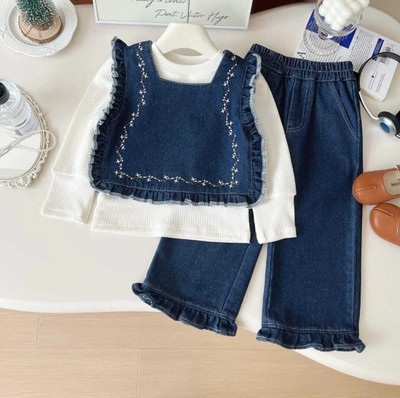 AZ AZHAN DRESSES Baby Girls Party(Festive) Top Jacket(BLUE)