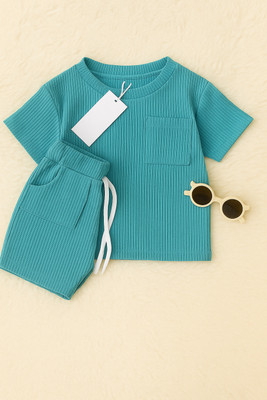 Rukku Baby Boys Party(Festive) T-shirt Shorts(TEAL)