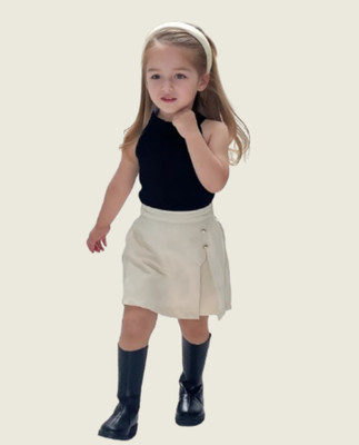 MENVVY TREND Baby Girls Party(Festive) Top Shorts(BLACK)