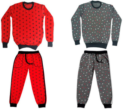 IndiWeaves Girls Casual Sweatshirt Track Pants(Multicolor)