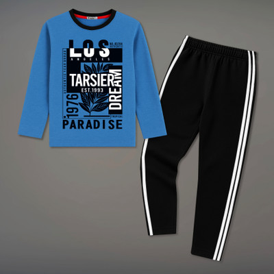 tarsier Boys Casual T-shirt Track Pants(PARADASIE_BK.NET PANT)