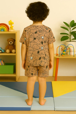GROHOOD Boys & Girls Casual Shirt Pyjama(BROWN_009)
