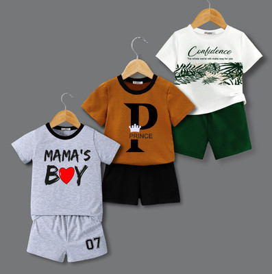 tarsier Baby Boys & Baby Girls Casual T-shirt Shorts(MAMAS MEL_PRINCE_CONFIDENCE_PC3)