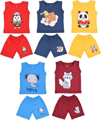 Kwitchy Baby Boys & Baby Girls Casual Vest Pyjama(Red, Nevy Blue, Yellow, Blue, Maroom)
