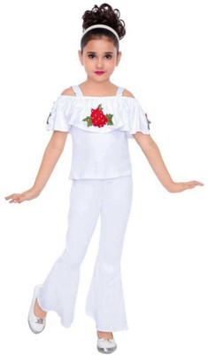 HRR Girls Party(Festive) Top Pant(White)
