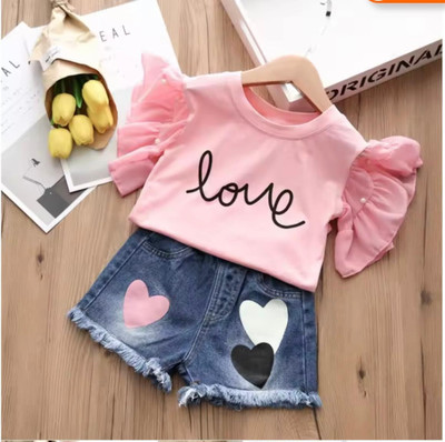 Aazzeen fashion Baby Girls Party(Festive) Top Shorts(PINK LOVE)