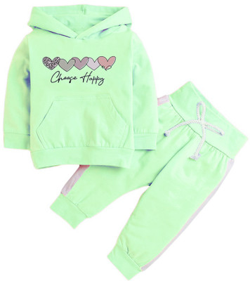 AVOVU Girls Party(Festive) Sweatshirt Sweatpant(SEA GREEN)