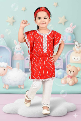 Smuktar garments Baby Girls Casual Top Pant(RED)