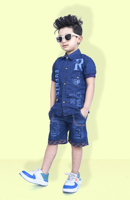 FONTEM Boys Party(Festive) Jacket Shirt, Pant(BLUE)