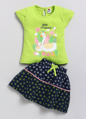 Mars Infiniti Girls Casual Top Skirt(Green)