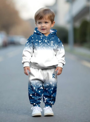 ELPIXIE FASHION Baby Boys & Baby Girls Party(Festive) Sweatshirt Track Pants(BLUE)