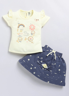 TINY BINY Girls Casual Top Skirt(Lemon)