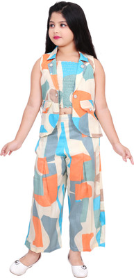 ULTINITY Girls Party(Festive) Top Pyjama, Jacket(Blue)