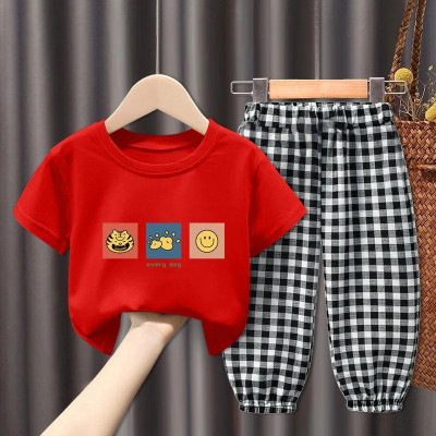 AALEKH Baby Boys & Baby Girls Casual T-shirt Pant(DEEP RED)