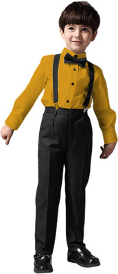 JIG AND JOG Boys Party(Festive) Shirt Pant(Yellow)