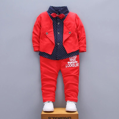 Reabal Baby Boys & Baby Girls Party(Festive) Jacket Pant, Shirt, Bow Tie(Red)