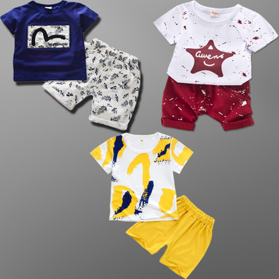 Helpom Baby Boys & Baby Girls Casual T-shirt Shorts(Multi)