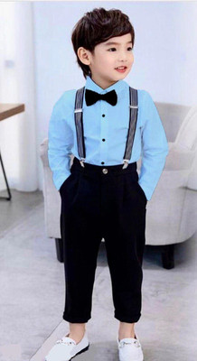 drstyleclue Boys Casual Shirt Pant(Blue)