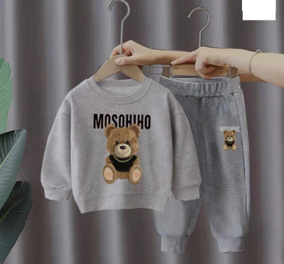 HF WARSI FAB Baby Boys & Baby Girls Party(Festive) T-shirt Track Pants(GREY)