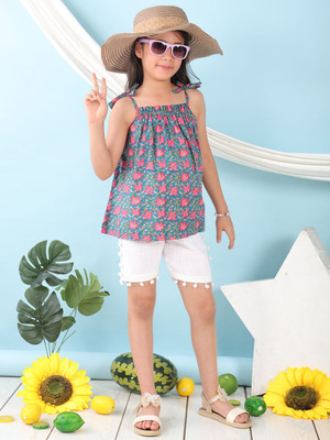 Kinder Kids Girls Casual Top Pant(Multicolor 2)