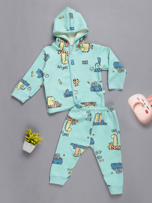 V-MART Baby Boys & Baby Girls Casual T-shirt Pyjama(Green)