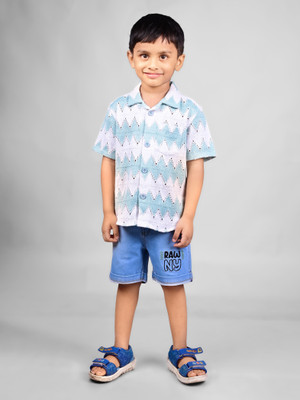 Dear to dad Baby Boys Casual T-shirt Shorts(SkyBlue)