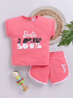 YK X Tinyo Boys & Girls Casual Top Shorts(Pink)