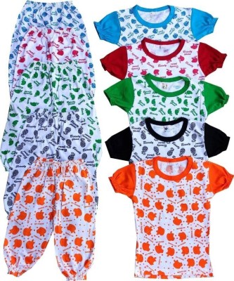 FITZIK18 Baby Boys & Baby Girls Casual Top Trouser(Multicolor)