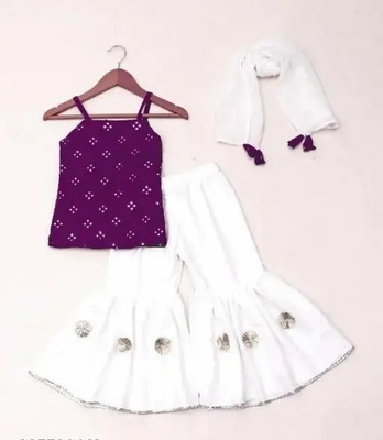 kids fashion hub Girls Casual Dress Dress(WINE)