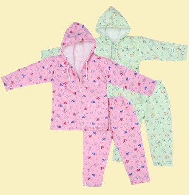 SwellSwag Baby Boys & Baby Girls Casual Sweatshirt Pyjama(Multicolor)