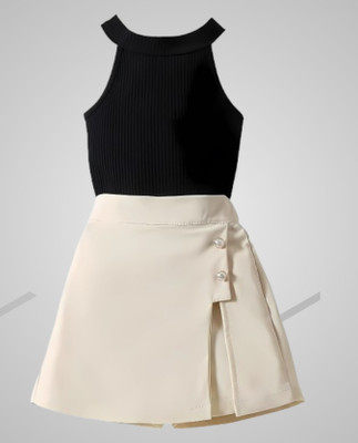 RIYANSHI Girls Party(Festive) Top Shorts(BLACK)