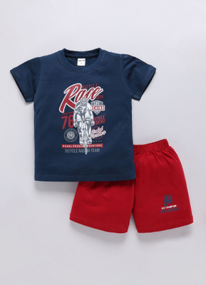 GIGGLY FOX Baby Boys Casual Top Pant(Blue)