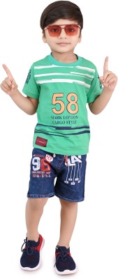 DS DRESSES Boys Party(Festive) T-shirt Pant(GREEN)