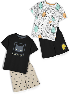 Hellcat Girls Casual T-shirt Shorts(Black2/White2)