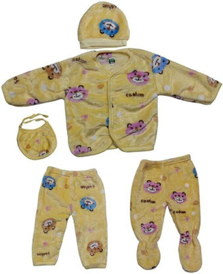 Trivika And Sons Baby Boys & Baby Girls Chhota Bheem Casual T-shirt Pyjama(Yellow)