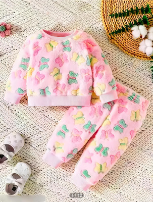 JGLIMAFASHION Baby Girls Casual Sweatshirt Pant(Pink)