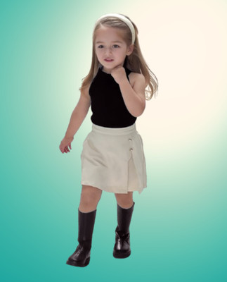 MENVVY FAB Baby Girls Party(Festive) Top Shorts(BLACK)