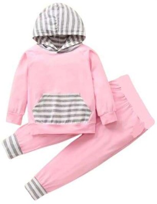 Indhrani Creation Baby Boys & Baby Girls Casual Sweatshirt Track Pants(Pink)