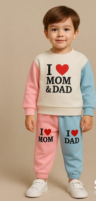 CALCUTTA FASHION Baby Boys & Baby Girls Party(Festive) Shirt Pant(WHITE PINK BLUE)