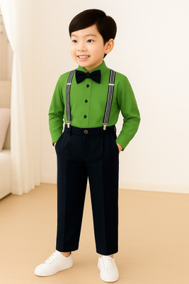 VARNIKA KIDS Baby Boys Party(Festive) Shirt Pant(GREEN)