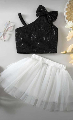 M Kolkata Garments Baby Girls Party(Festive) Dress Skirt(Black)
