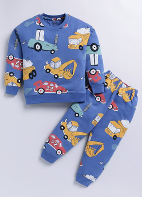 TOONYPORT Boys & Girls Casual Sweatshirt Sweatpant(Blue Colours)