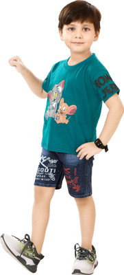 Dulali Baby Boys & Baby Girls Party(Festive) T-shirt Shorts(112 QUITE TOM & JERRY)