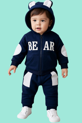 Lyla Fashion Baby Boys Casual Track Suit Track Suit(Blue)